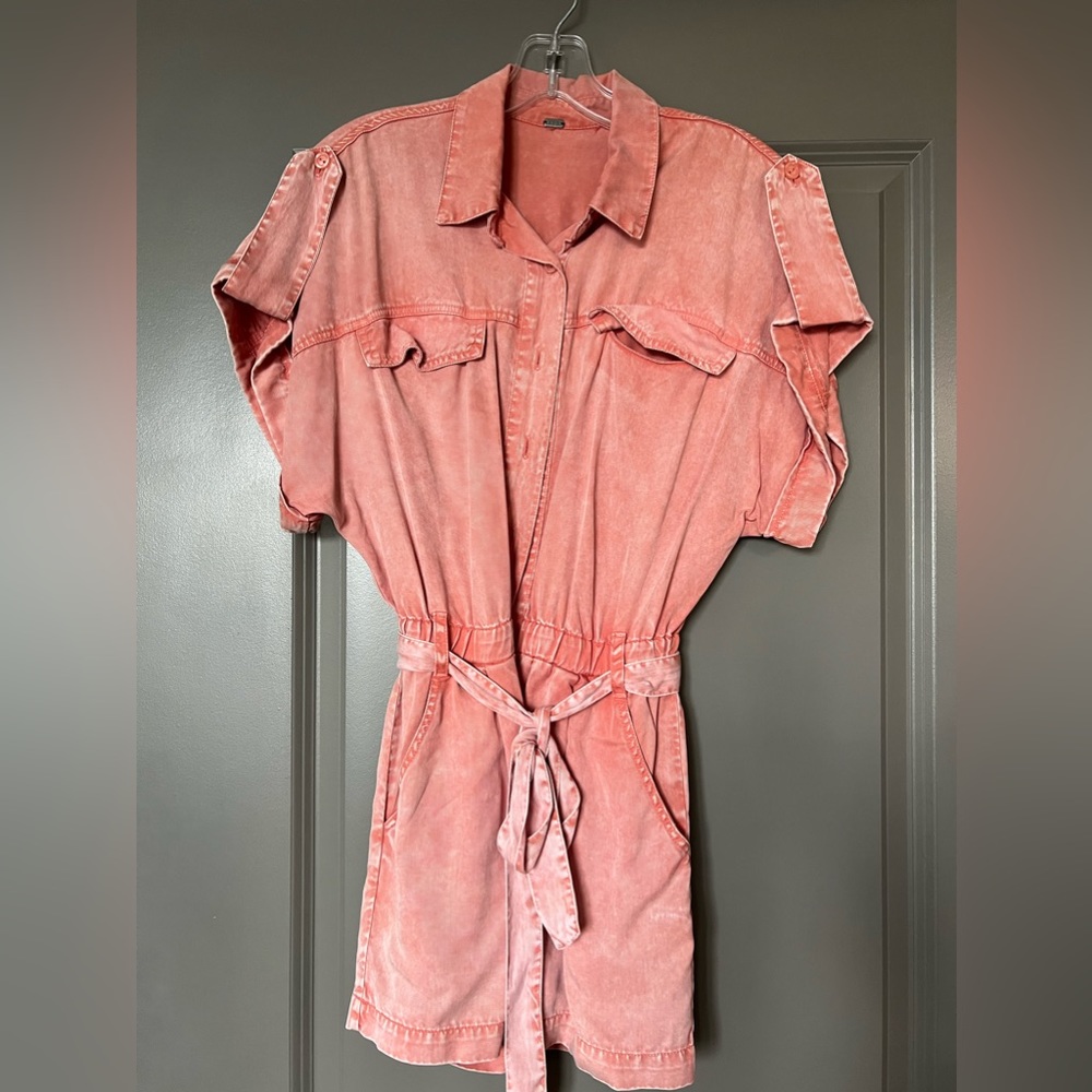 Young, Fab & Broke Uma Romper in Pink Sand